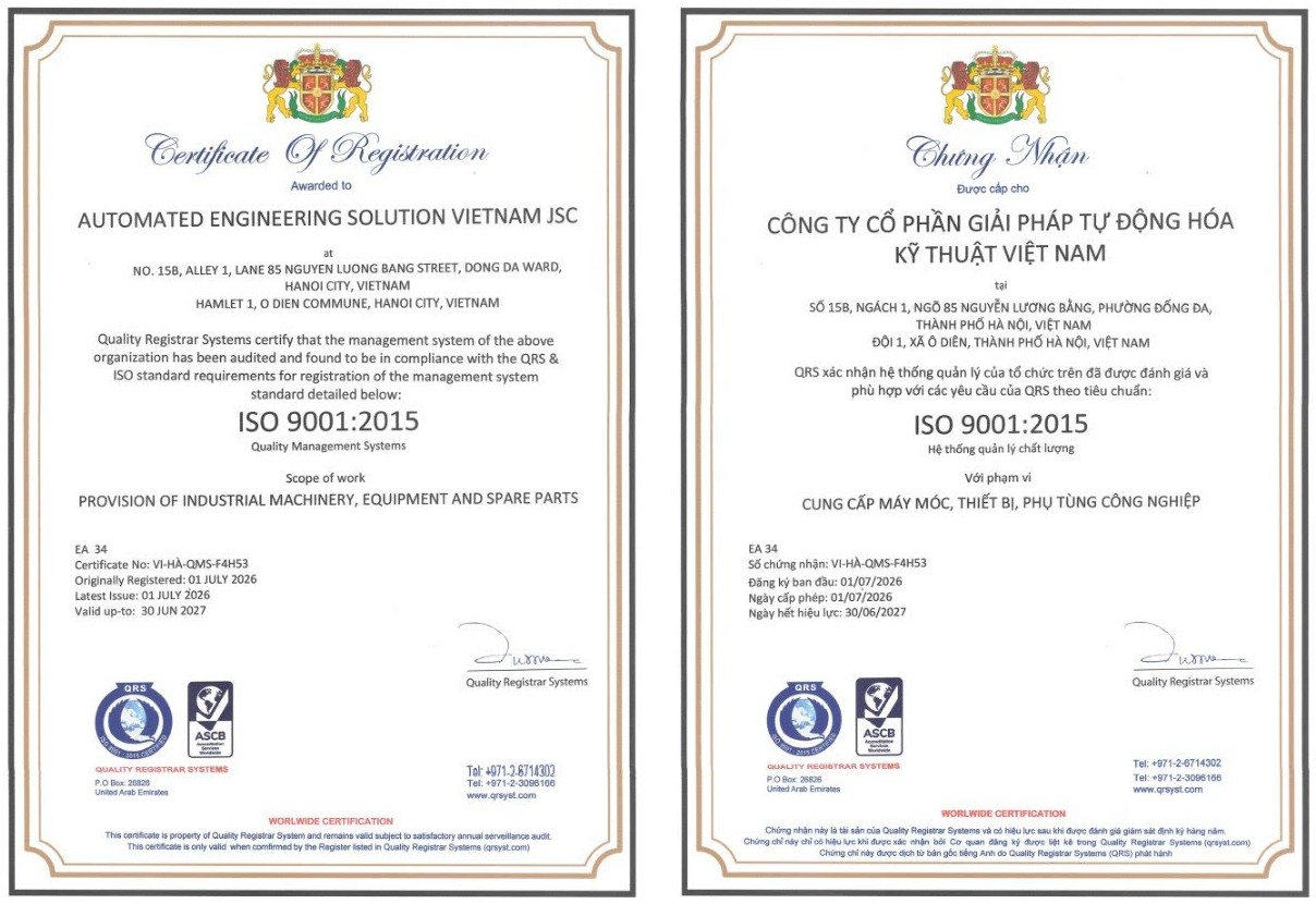Hệ thống quản lý chất lượng đạt ISO 9001:2015